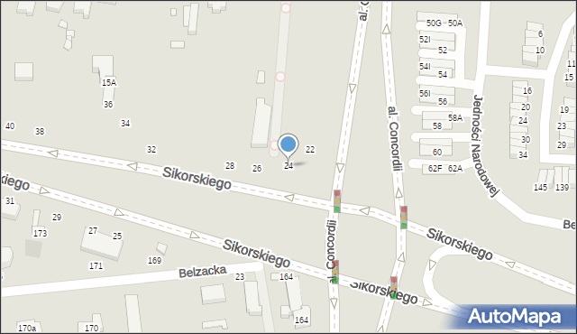 Piotrków Trybunalski, Aleje Sikorskiego Władysława, gen., 24, mapa Piotrków Trybunalski
