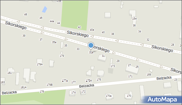 Piotrków Trybunalski, Aleje Sikorskiego Władysława, gen., 31a, mapa Piotrków Trybunalski