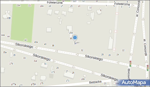 Piotrków Trybunalski, Aleje Sikorskiego Władysława, gen., 34, mapa Piotrków Trybunalski