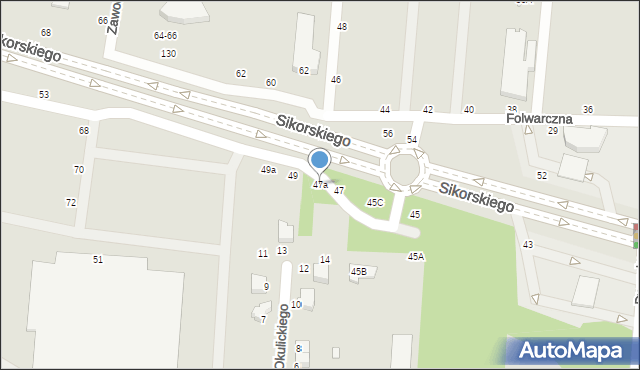 Piotrków Trybunalski, Aleje Sikorskiego Władysława, gen., 47a, mapa Piotrków Trybunalski