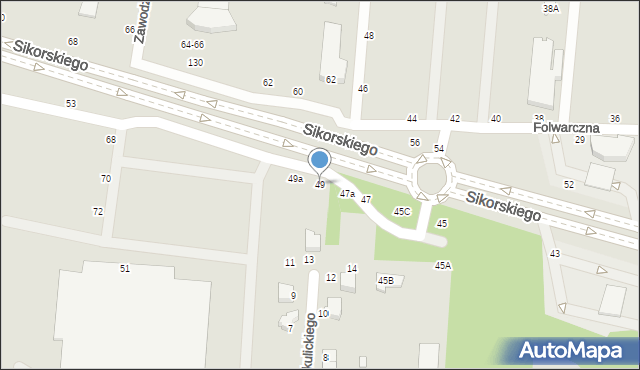 Piotrków Trybunalski, Aleje Sikorskiego Władysława, gen., 49, mapa Piotrków Trybunalski