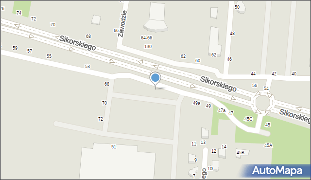 Piotrków Trybunalski, Aleje Sikorskiego Władysława, gen., 51, mapa Piotrków Trybunalski