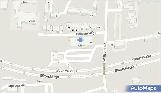Piotrków Trybunalski, Aleje Sikorskiego Władysława, gen., 8/12, mapa Piotrków Trybunalski