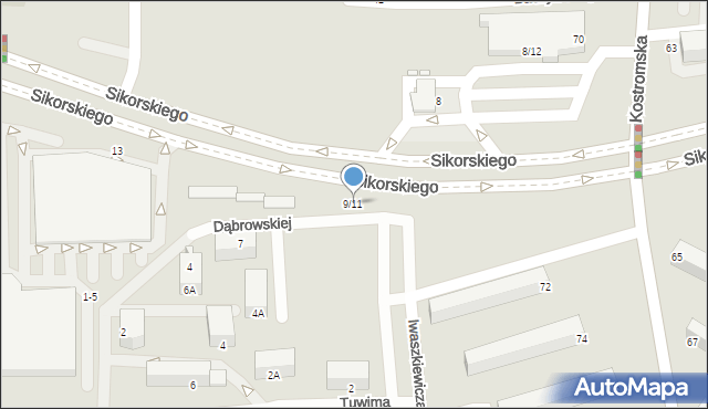 Piotrków Trybunalski, Aleje Sikorskiego Władysława, gen., 9/11, mapa Piotrków Trybunalski