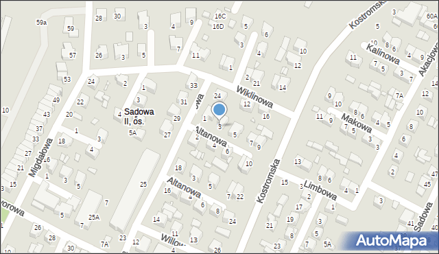 Piotrków Trybunalski, Altanowa, 3, mapa Piotrków Trybunalski