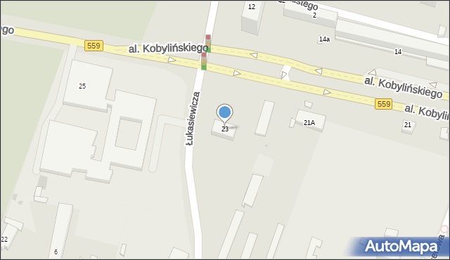 Płock, Aleja Kobylińskiego Floriana, 23, mapa Płock