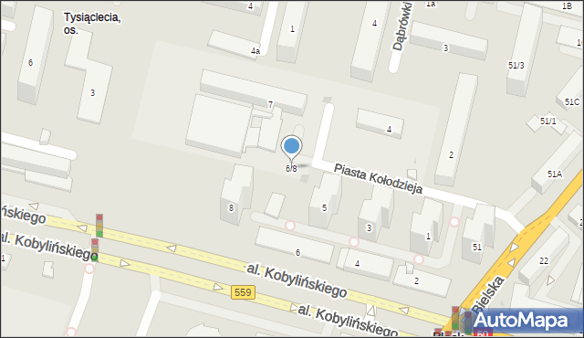 Płock, Aleja Kobylińskiego Floriana, 6/8, mapa Płock