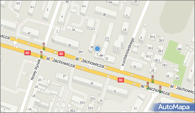 Płock, Aleja Jachowicza Stanisława, 34a, mapa Płock