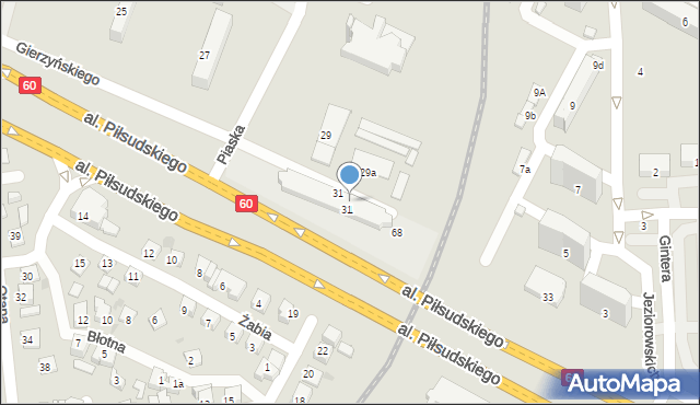 Płock, Aleja Piłsudskiego Józefa, marsz., 31l, mapa Płock