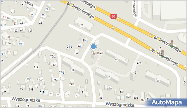 Płock, Aleja Piłsudskiego Józefa, marsz., 38, mapa Płock