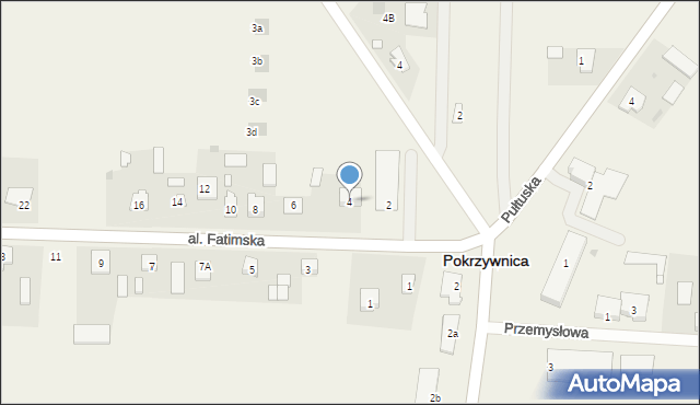 Pokrzywnica, Aleja Fatimska, 4, mapa Pokrzywnica