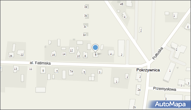 Pokrzywnica, Aleja Fatimska, 6, mapa Pokrzywnica