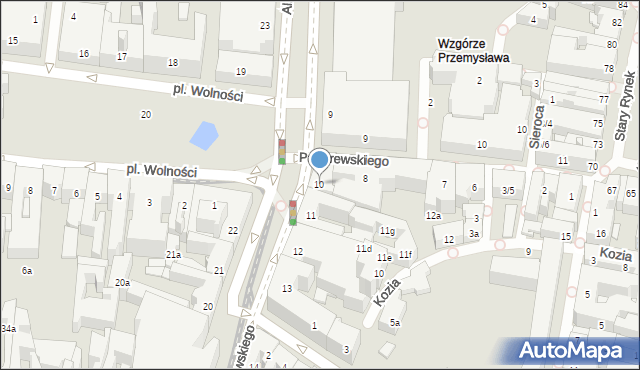 Poznań, Aleje Marcinkowskiego Karola, 10, mapa Poznania