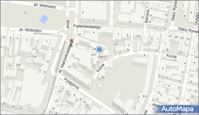 Poznań, Aleje Marcinkowskiego Karola, 11e, mapa Poznania