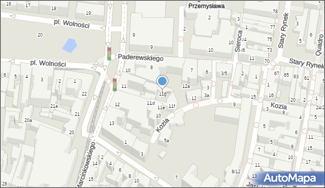 Poznań, Aleje Marcinkowskiego Karola, 11g, mapa Poznania