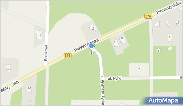 Prace Duże, Aleja Prymasa Tysiąclecia, 2, mapa Prace Duże