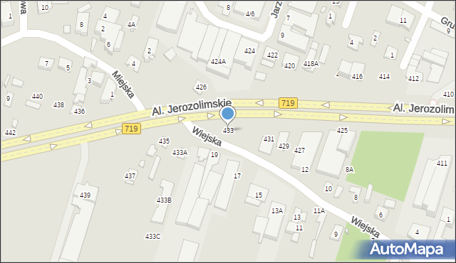 Pruszków, Aleje Jerozolimskie, 433, mapa Pruszków