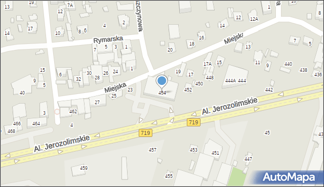 Pruszków, Aleje Jerozolimskie, 454, mapa Pruszków