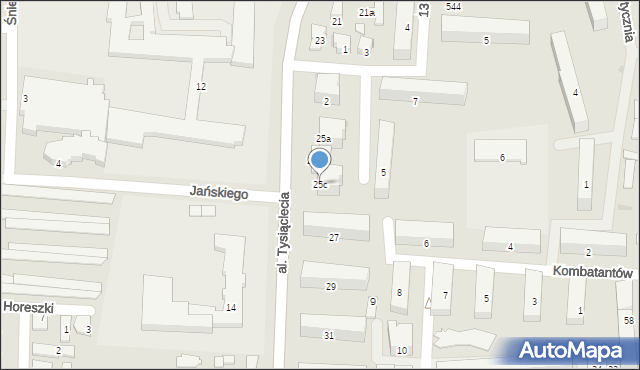 Pułtusk, Aleja Tysiąclecia, 25c, mapa Pułtusk