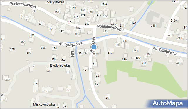 Rabka-Zdrój, Aleja Tysiąclecia, 38, mapa Rabka-Zdrój