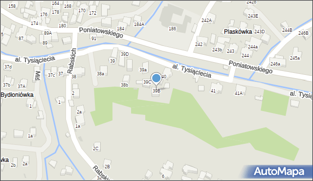 Rabka-Zdrój, Aleja Tysiąclecia, 39B, mapa Rabka-Zdrój