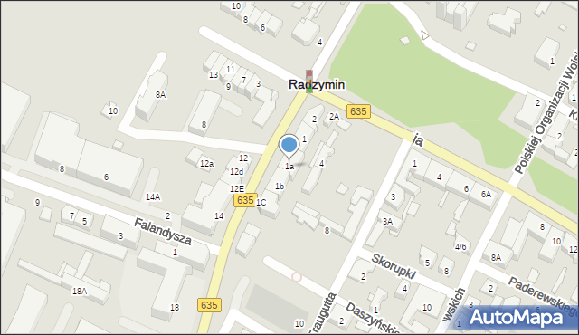 Radzymin, Aleja Jana Pawła II, 1a, mapa Radzymin