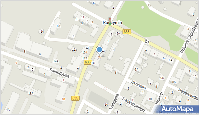 Radzymin, Aleja Jana Pawła II, 1b, mapa Radzymin