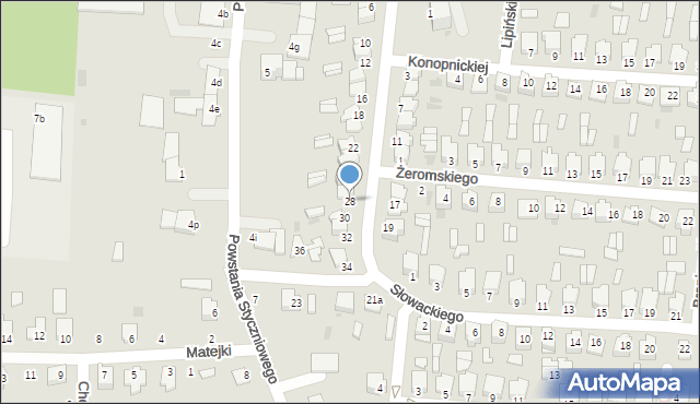 Radzyń Podlaski, Aleja Tysiąclecia, 28, mapa Radzyń Podlaski