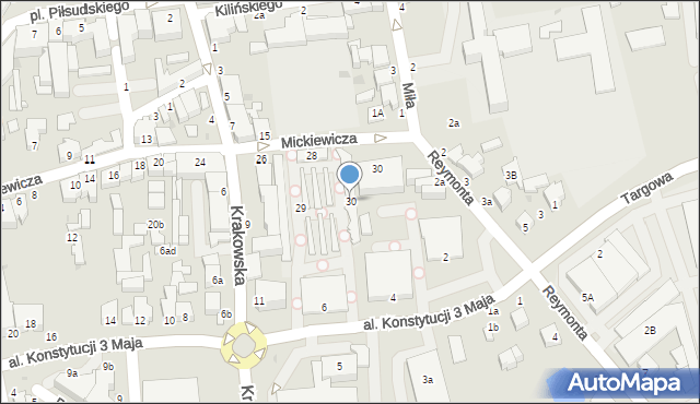 Rawa Mazowiecka, Aleja Konstytucji 3 Maja, 30, mapa Rawa Mazowiecka