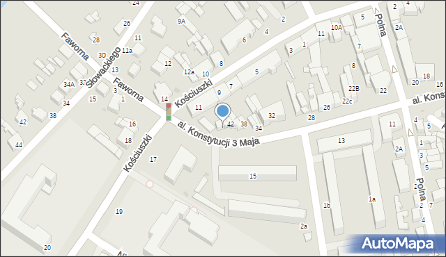 Rawa Mazowiecka, Aleja Konstytucji 3 Maja, 46, mapa Rawa Mazowiecka