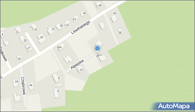 Robakowo, Alpejska, 18, mapa Robakowo