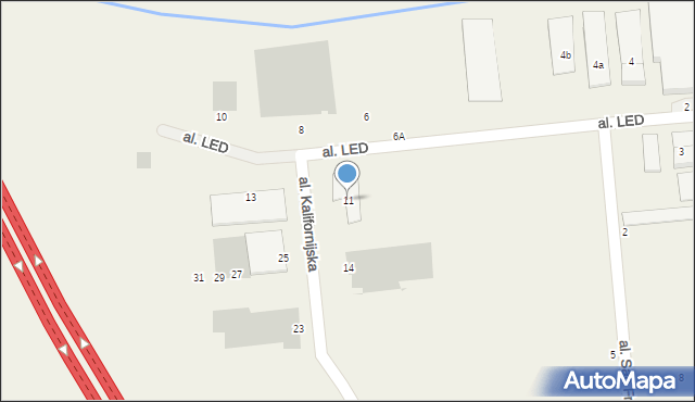 Rzeplin, Aleja LED, 11, mapa Rzeplin