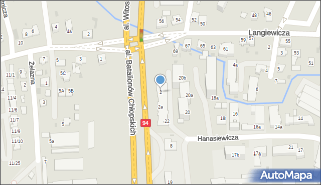 Rzeszów, Aleja Batalionów Chłopskich, 2, mapa Rzeszów