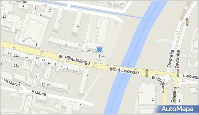 Rzeszów, Aleja Piłsudskiego Józefa, marsz., 2, mapa Rzeszów