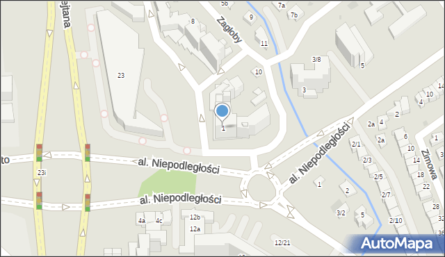 Rzeszów, Aleja Niepodległości, 1, mapa Rzeszów