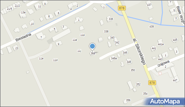 Rzeszów, Aleja Sikorskiego Władysława, gen., 344, mapa Rzeszów
