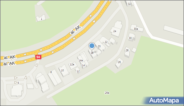 Rzeszów, Aleja Armii Krajowej, 18, mapa Rzeszów