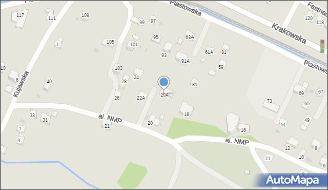 Sanok, Aleja Najświętszej Marii Panny, 20A, mapa Sanok