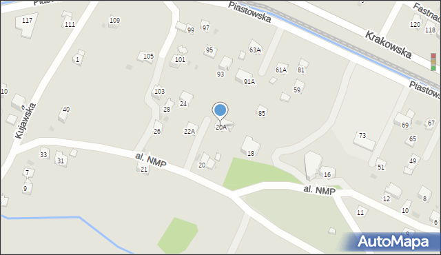 Sanok, Aleja Najświętszej Marii Panny, 20A, mapa Sanok