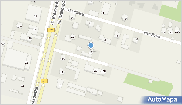 Sękocin Nowy, Aleja Krakowska, 13, mapa Sękocin Nowy