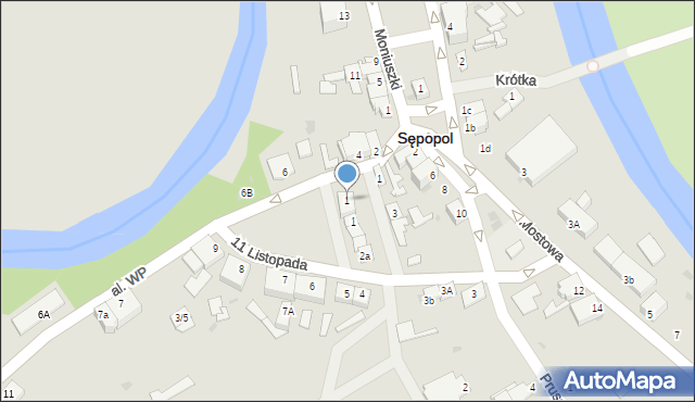 Sępopol, Aleja Wojska Polskiego, 1, mapa Sępopol