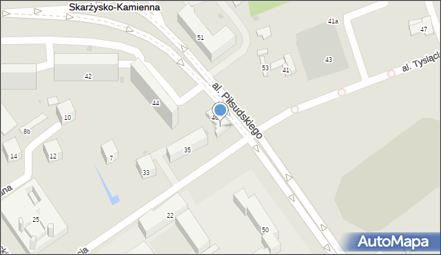 Skarżysko-Kamienna, Aleja Tysiąclecia, 37, mapa Skarżysko-Kamienna