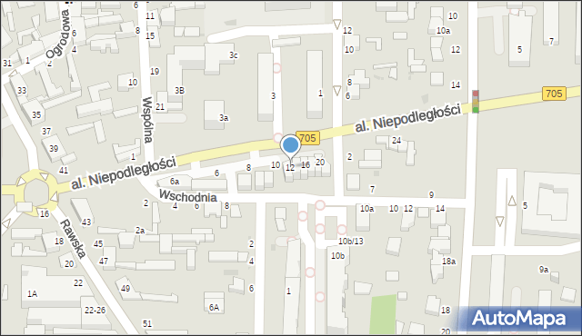 Skierniewice, Aleja Niepodległości, 12, mapa Skierniewic