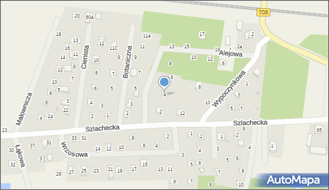 Smolice, Alejowa, 4, mapa Smolice