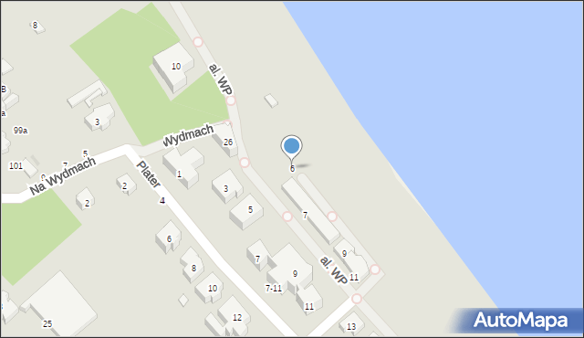 Sopot, Aleja Wojska Polskiego, 6, mapa Sopotu