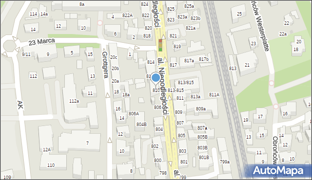 Sopot, Aleja Niepodległości, 810, mapa Sopotu