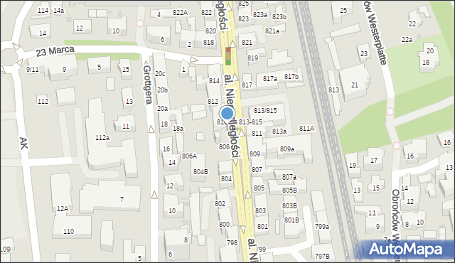 Sopot, Aleja Niepodległości, 810a, mapa Sopotu