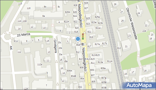 Sopot, Aleja Niepodległości, 814, mapa Sopotu