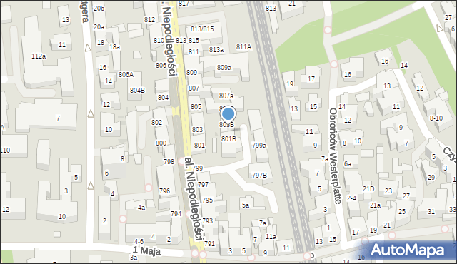 Sopot, Aleja Niepodległości, 803A, mapa Sopotu