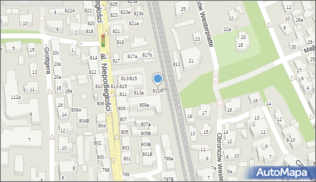 Sopot, Aleja Niepodległości, 811A, mapa Sopotu